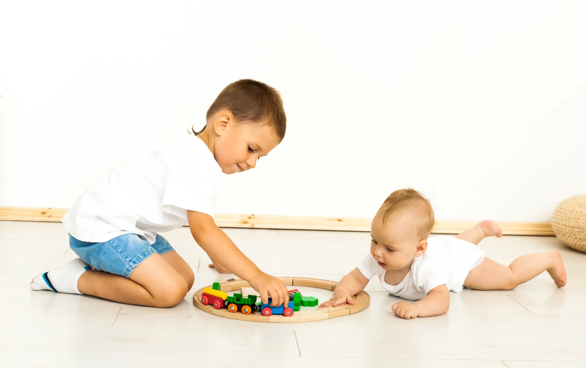 Children playing with educational toys