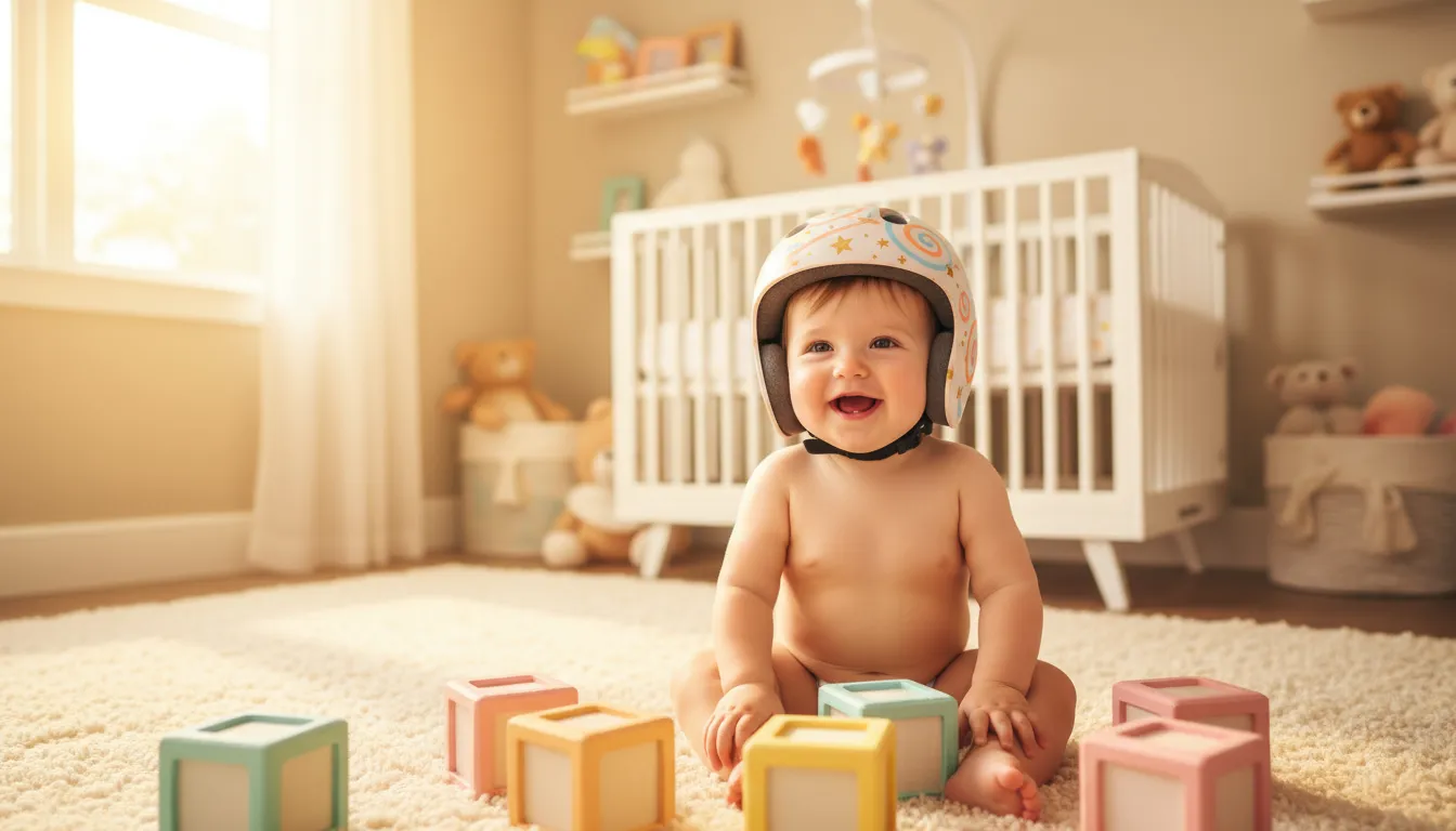 Flat head syndrome comparison in infants
